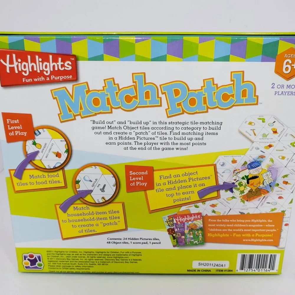 Highlights Match Patch Childrens Game New